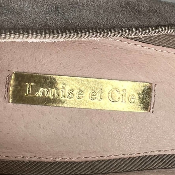 Louise et Cie "Lo Andres" Gray Suede Loafers w/Rabbit Fur Pom-Pom 8.5M - Picture 8 of 9